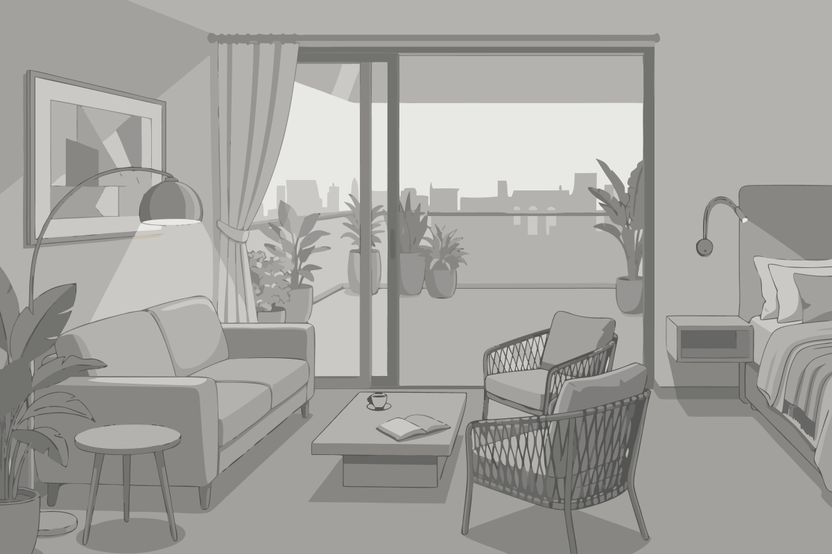 Quarto Familiar com Varanda